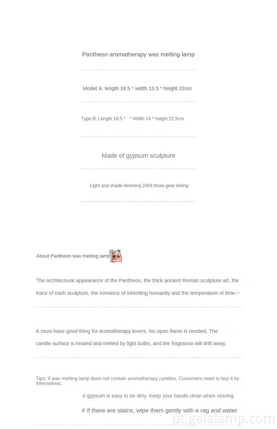 Lâmpada de mesa de cabeceira com cera de fusão para aromaterapia